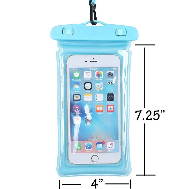 2 pcs Waterproof Cell Phone Pouch Universal Fit - Clear Cellphone Underwater Protector for Beach Pool Swimming