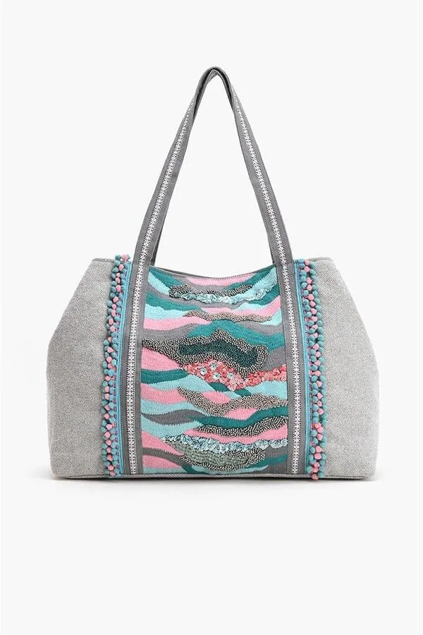 AB23880 Jersey Shore Beaded Tote