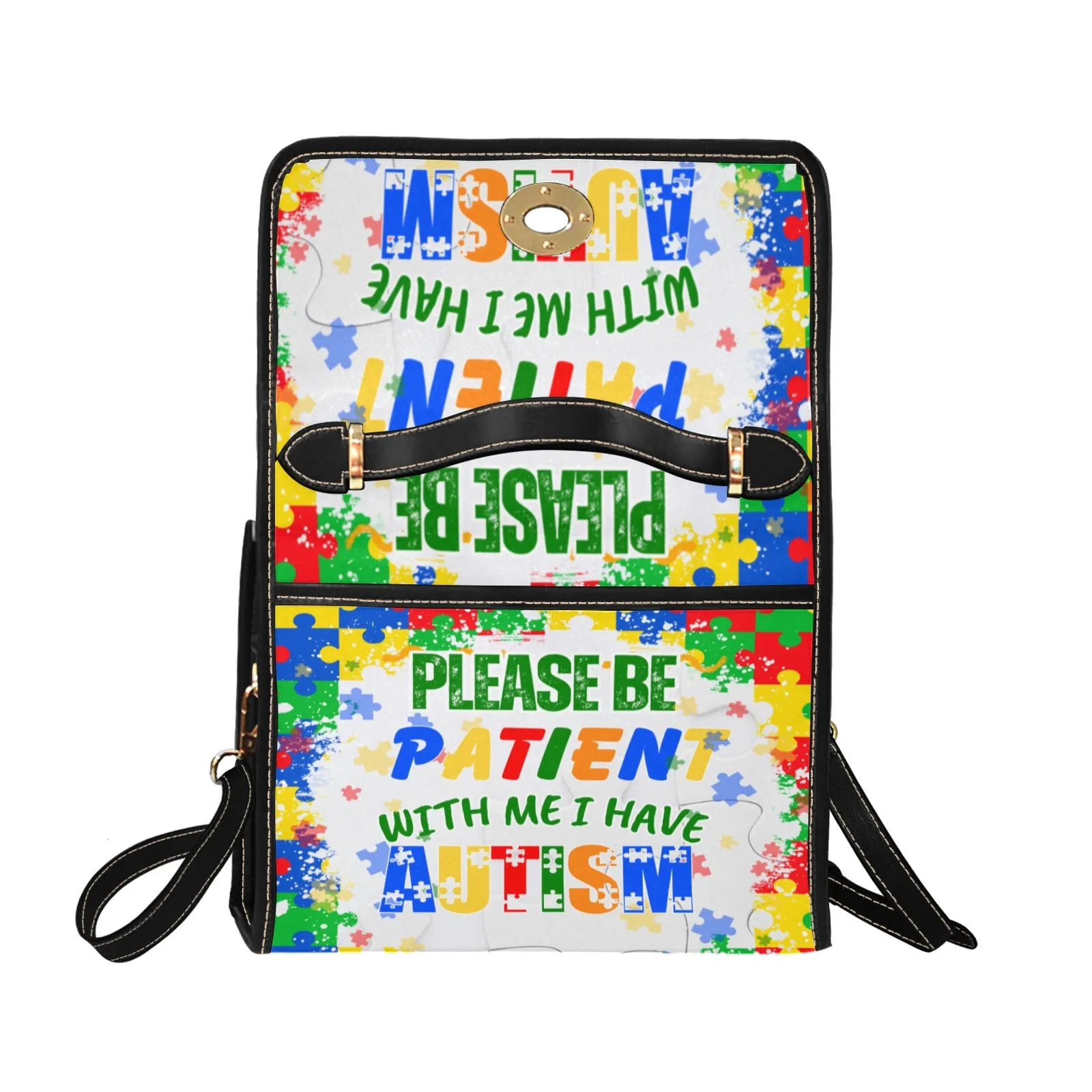 Autism Warrior Canvas Bag Multicolor