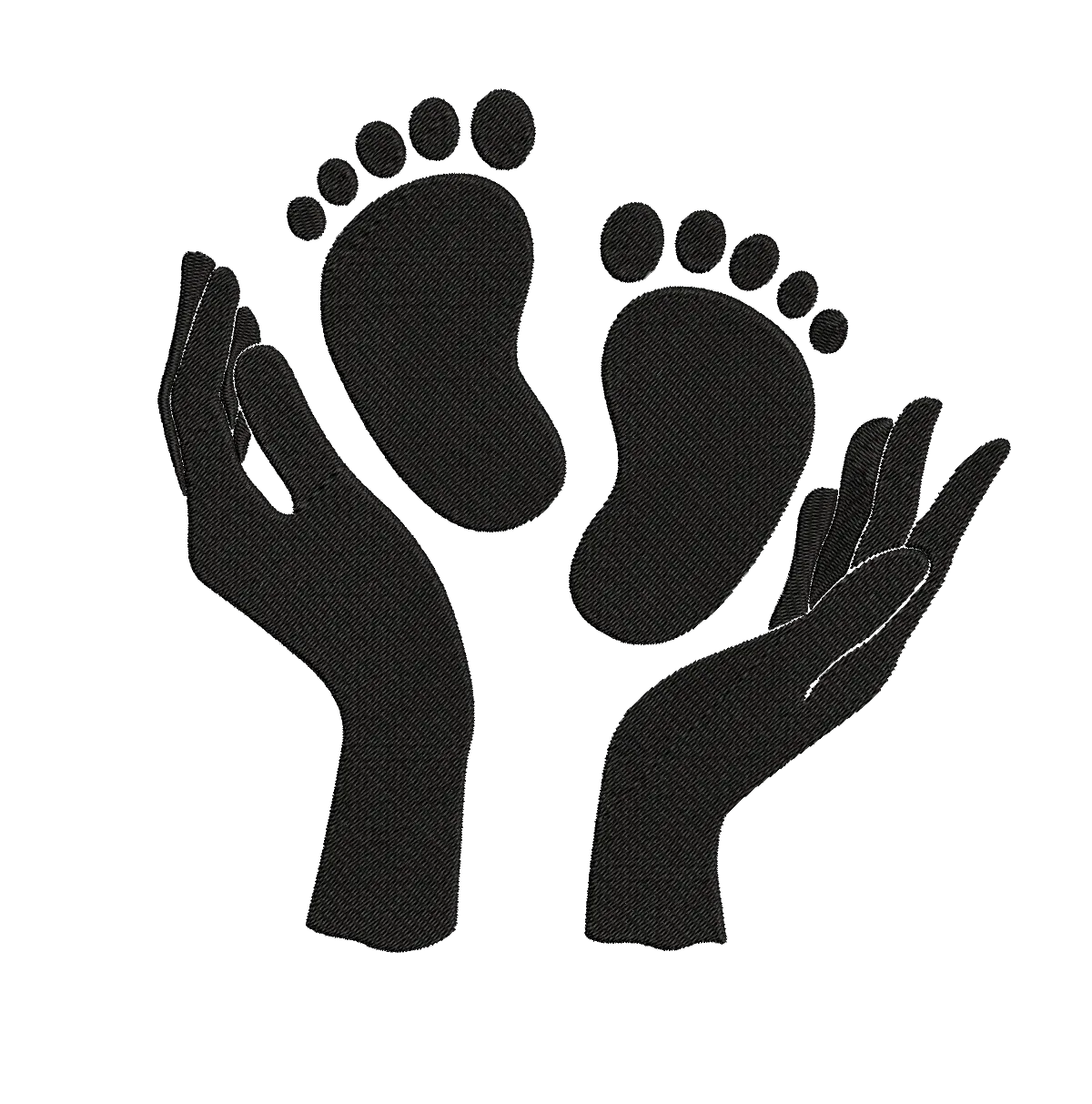 Baby Foots in Hands- Embroidery Design