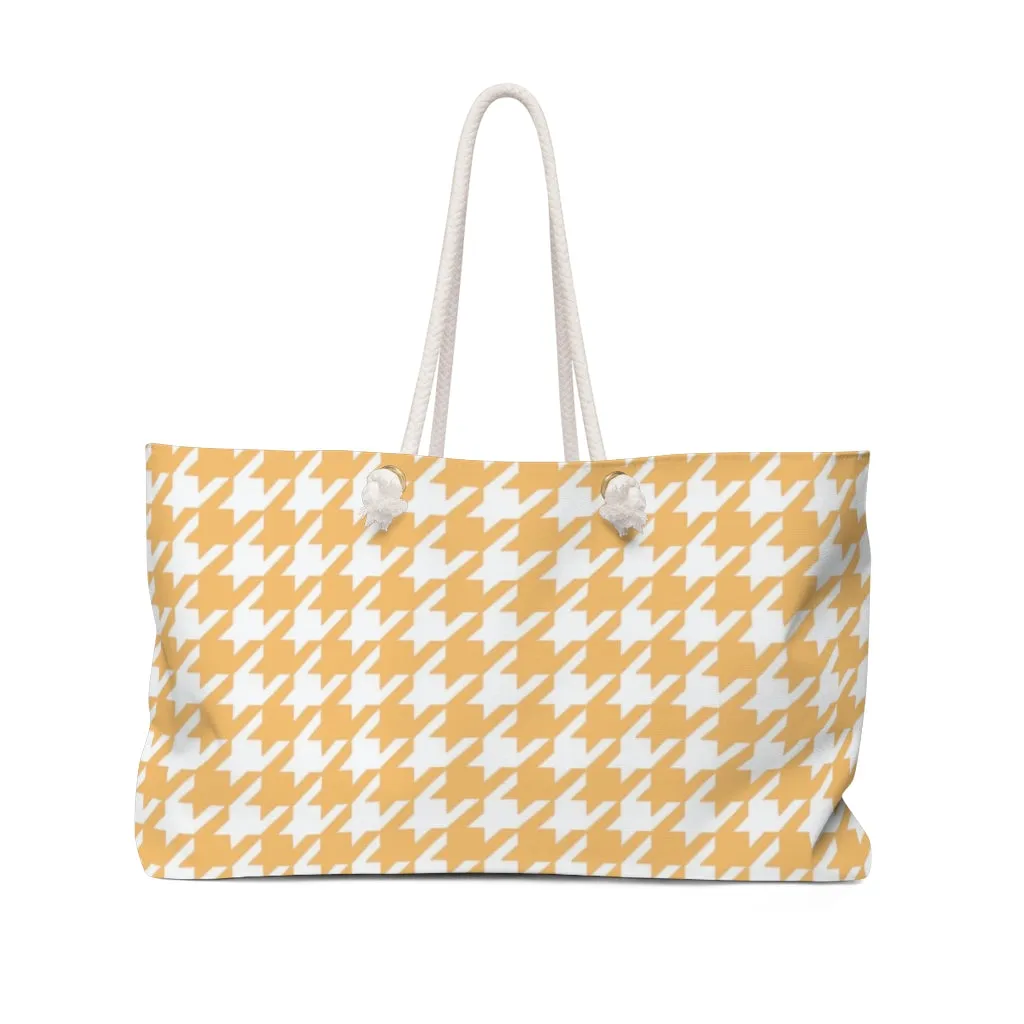 Banana Houndstooth Weekender Bag