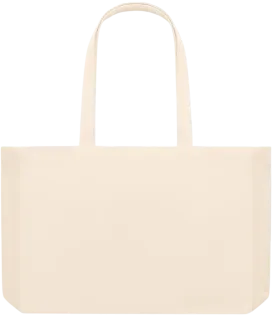 Basic large recycled beach tote bag