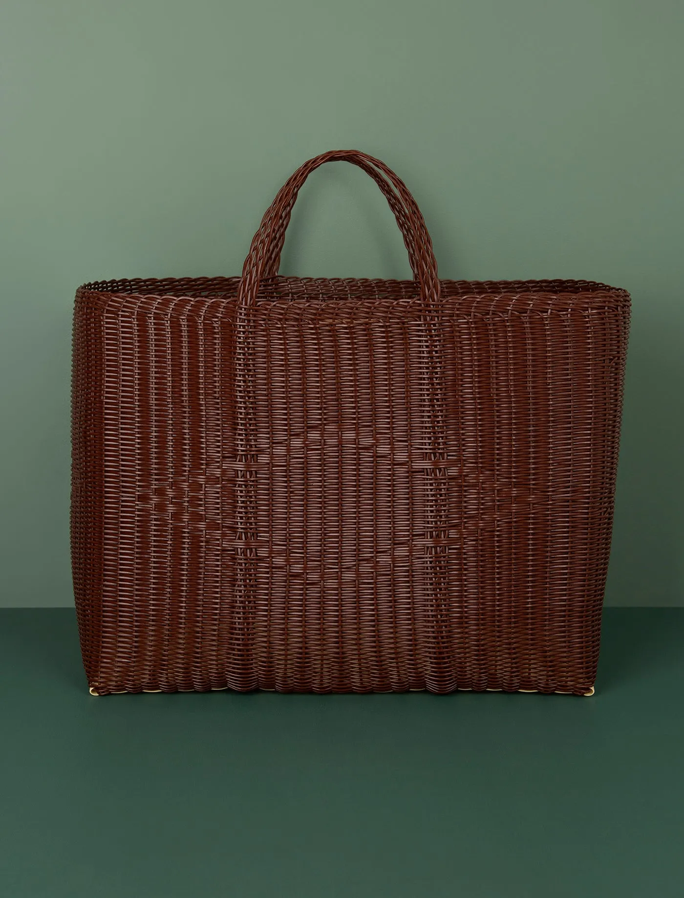 Basket Weave Tote // Chocolate