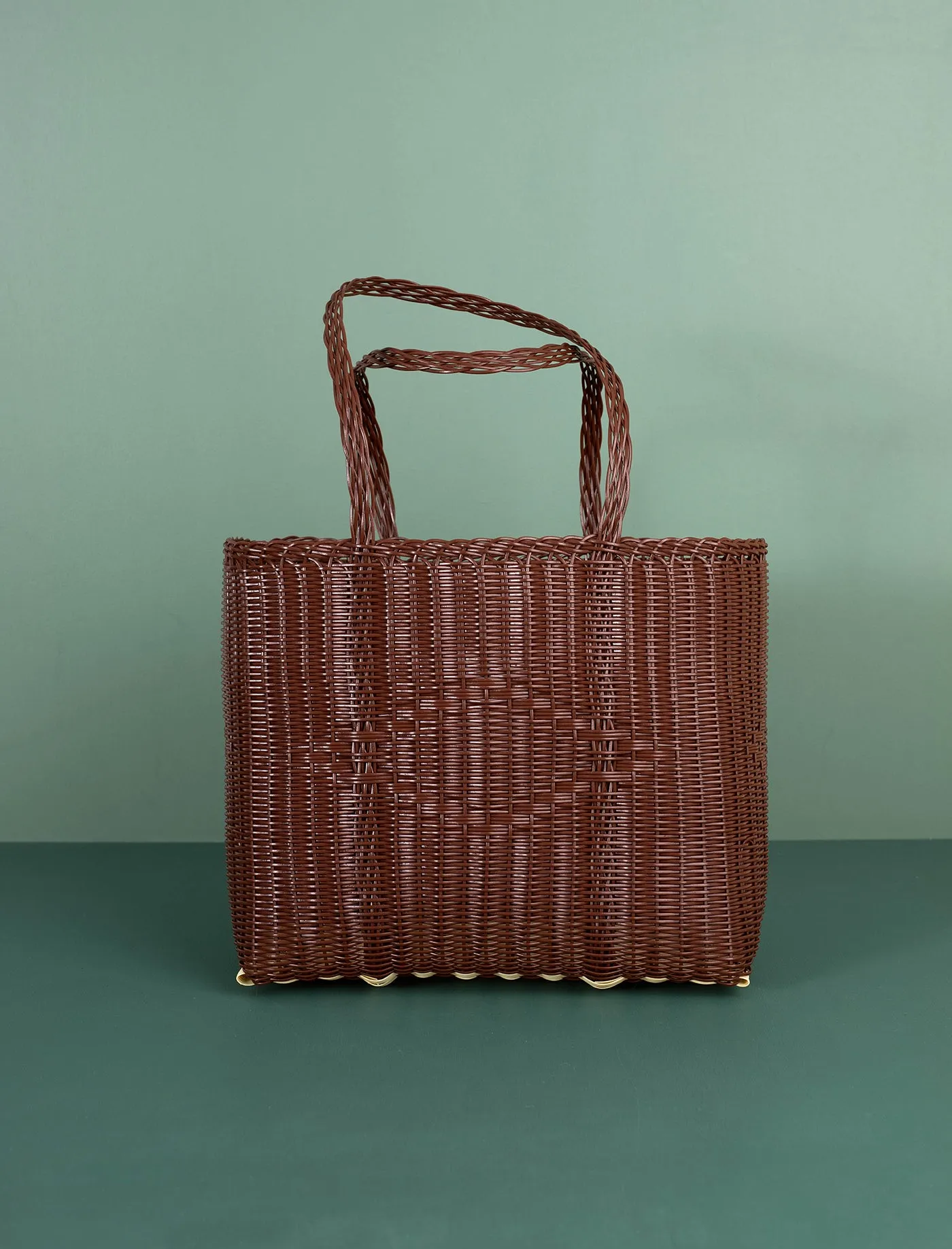 Basket Weave Tote // Chocolate