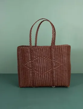 Basket Weave Tote // Chocolate