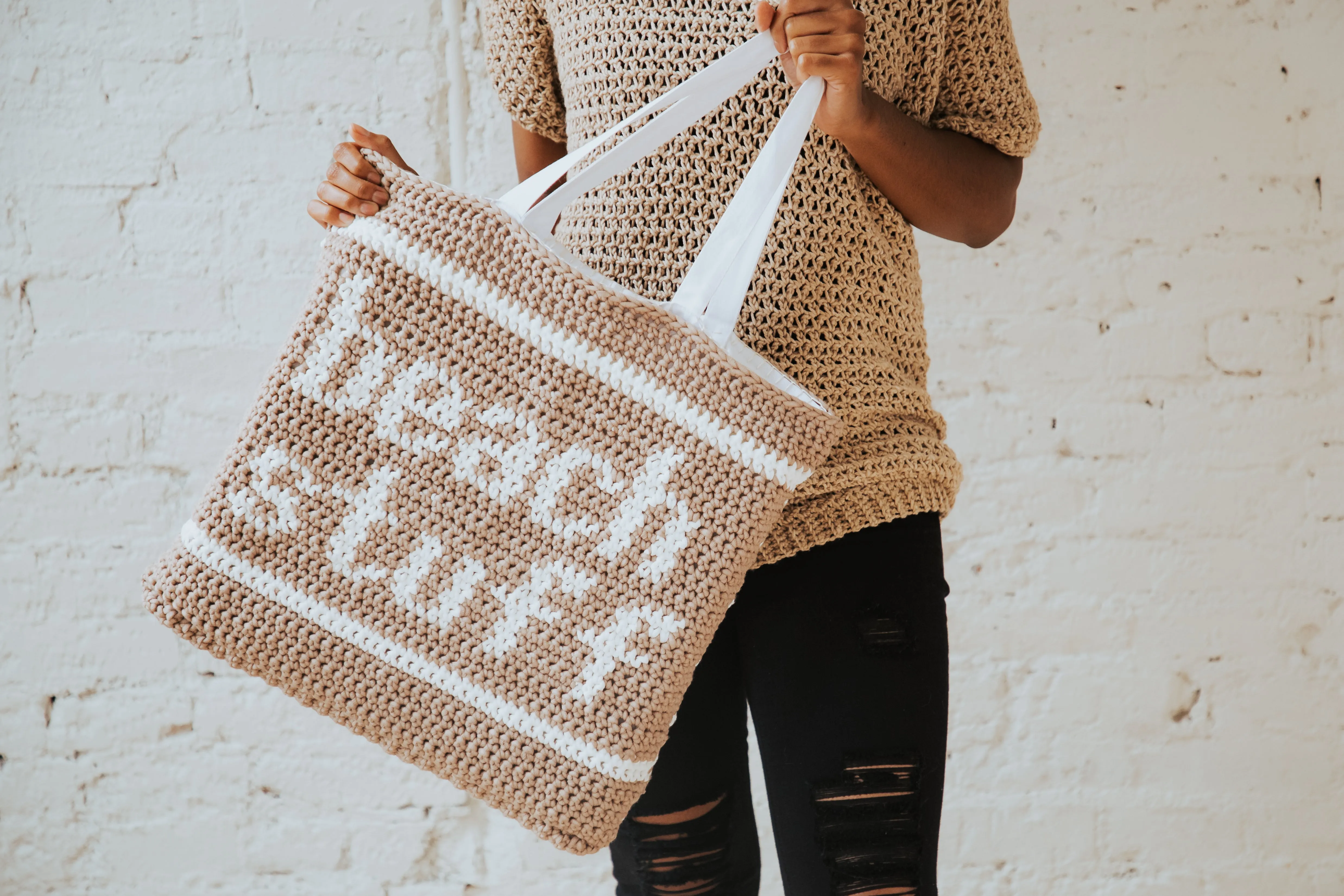 Beach Stuff Tote // Crochet PDF Pattern