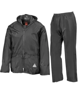 Black - Waterproof jacket and trouser set