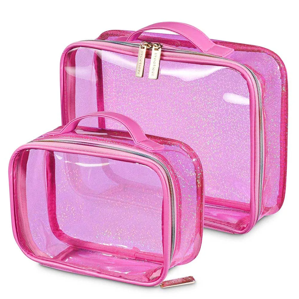 Byootique Clear Makeup Bags Travel Toiletry Pouch 2ct/pk