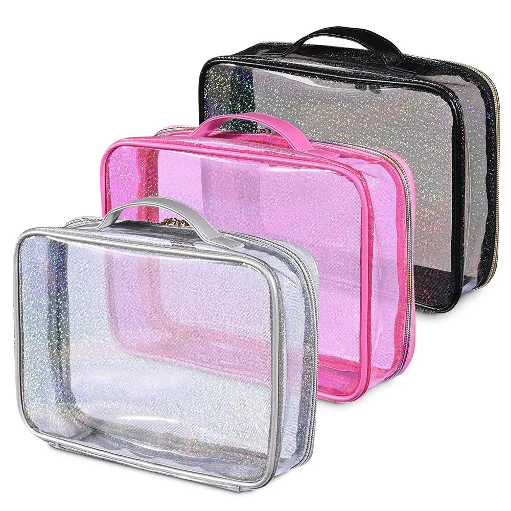 Byootique Clear Makeup Bags Travel Toiletry Pouch 2ct/pk