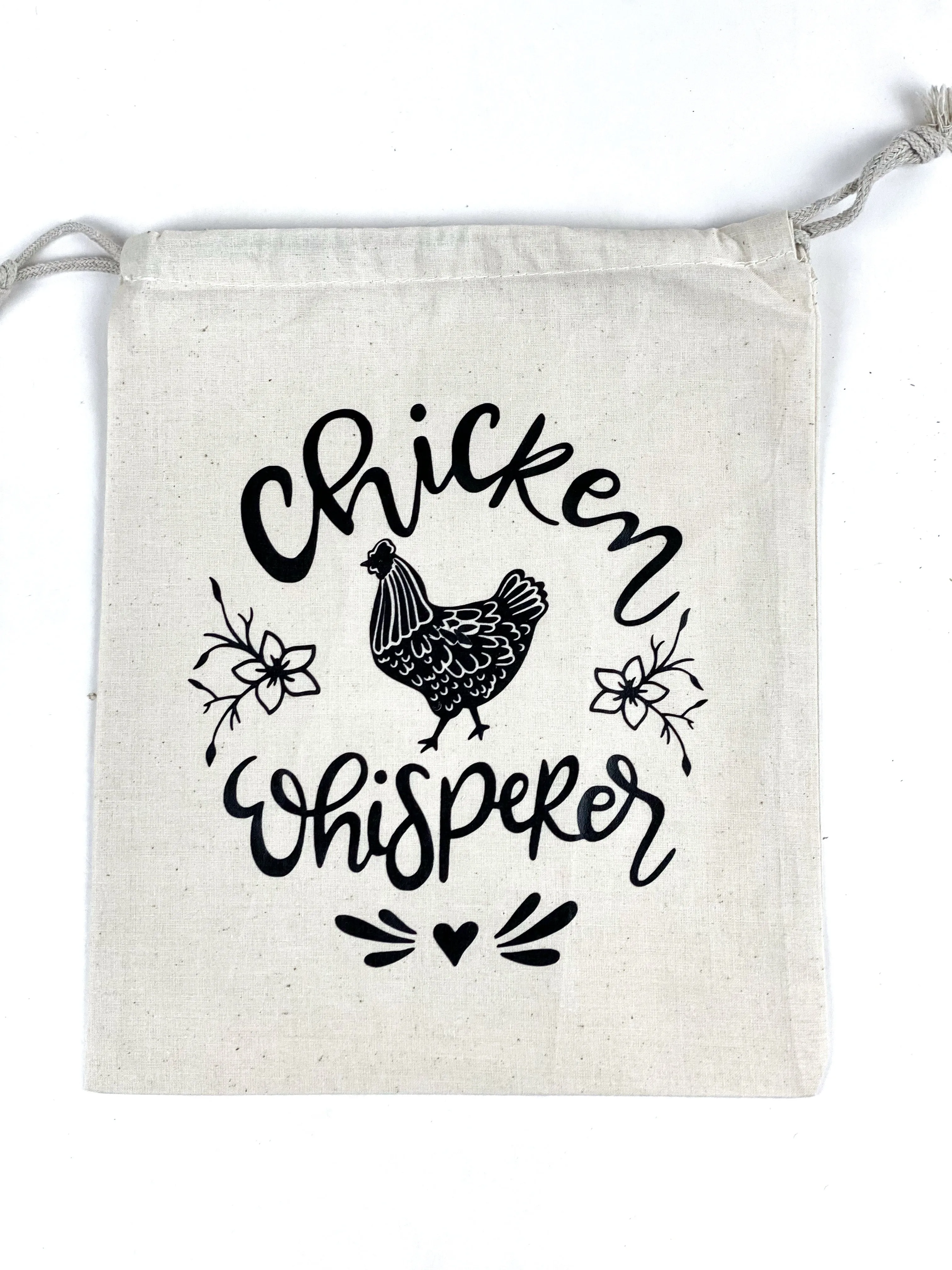 Chicken Whisperer Cotton Tote Bag, Lightweight Thin Natural Cotton Tote Bag, Chicken Reusable Tote Bag, Chicken Whisperer Tote, Farmers Market Bag