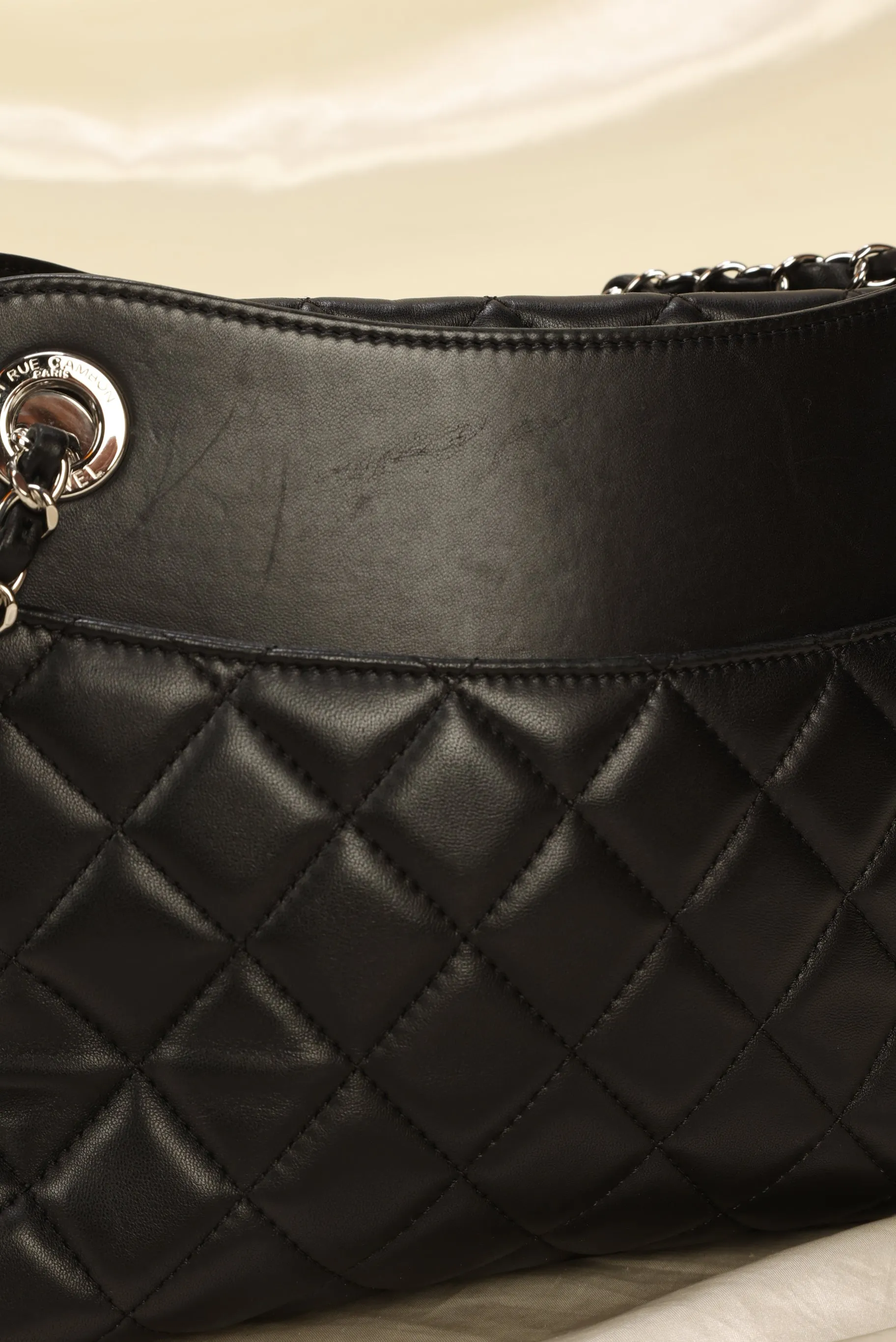 CL Lambskin Quilted Chain Tote