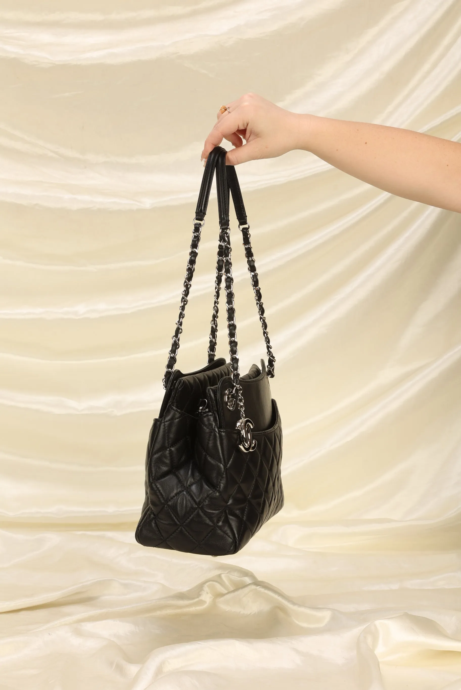 CL Lambskin Quilted Chain Tote