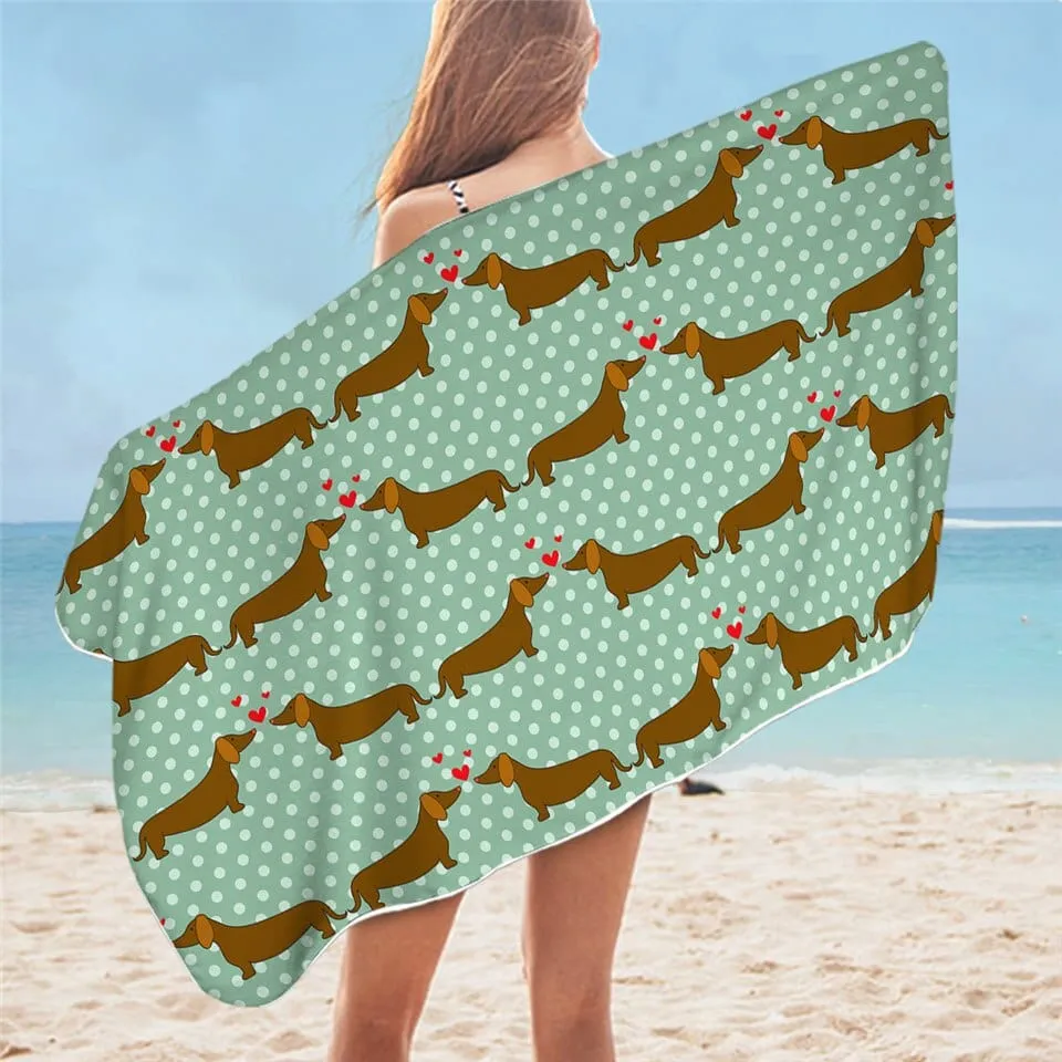 Dachshund Beach Towel