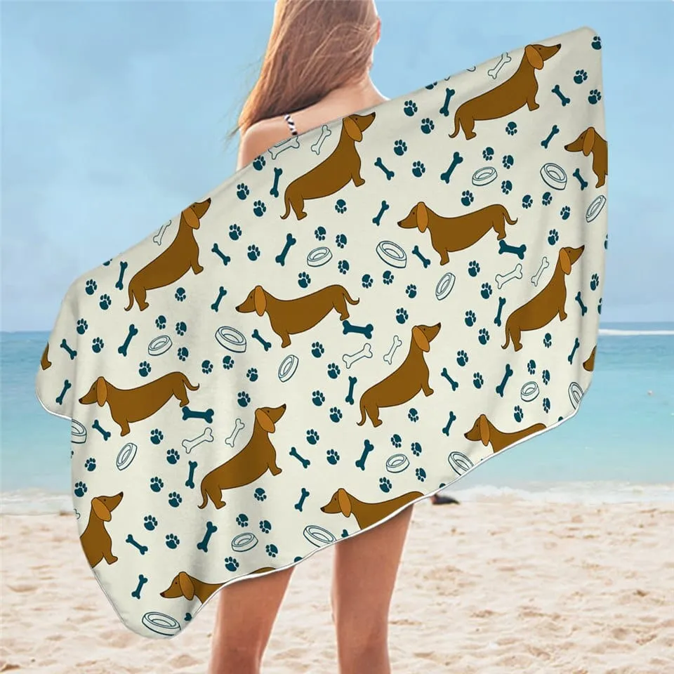 Dachshund Beach Towel