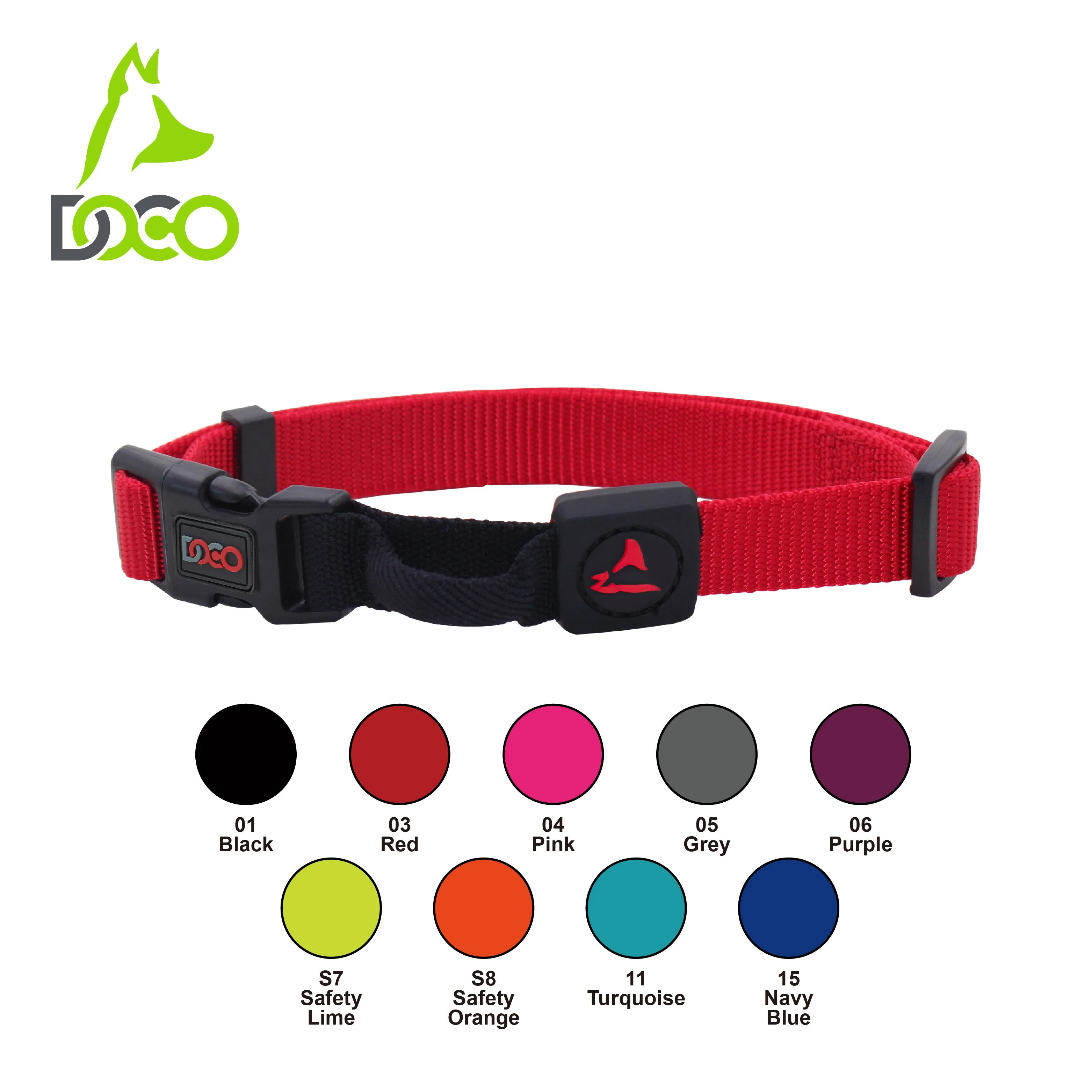 DOCO® The Quiet Nylon Dog Collar