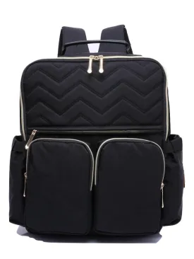 Ebony Black Diaper Bag Pack