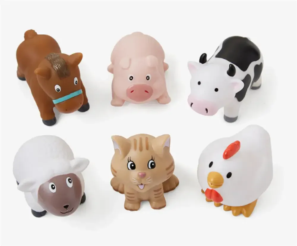 Elegant Baby - Barnyard Party Squirtie Baby Bath Toys