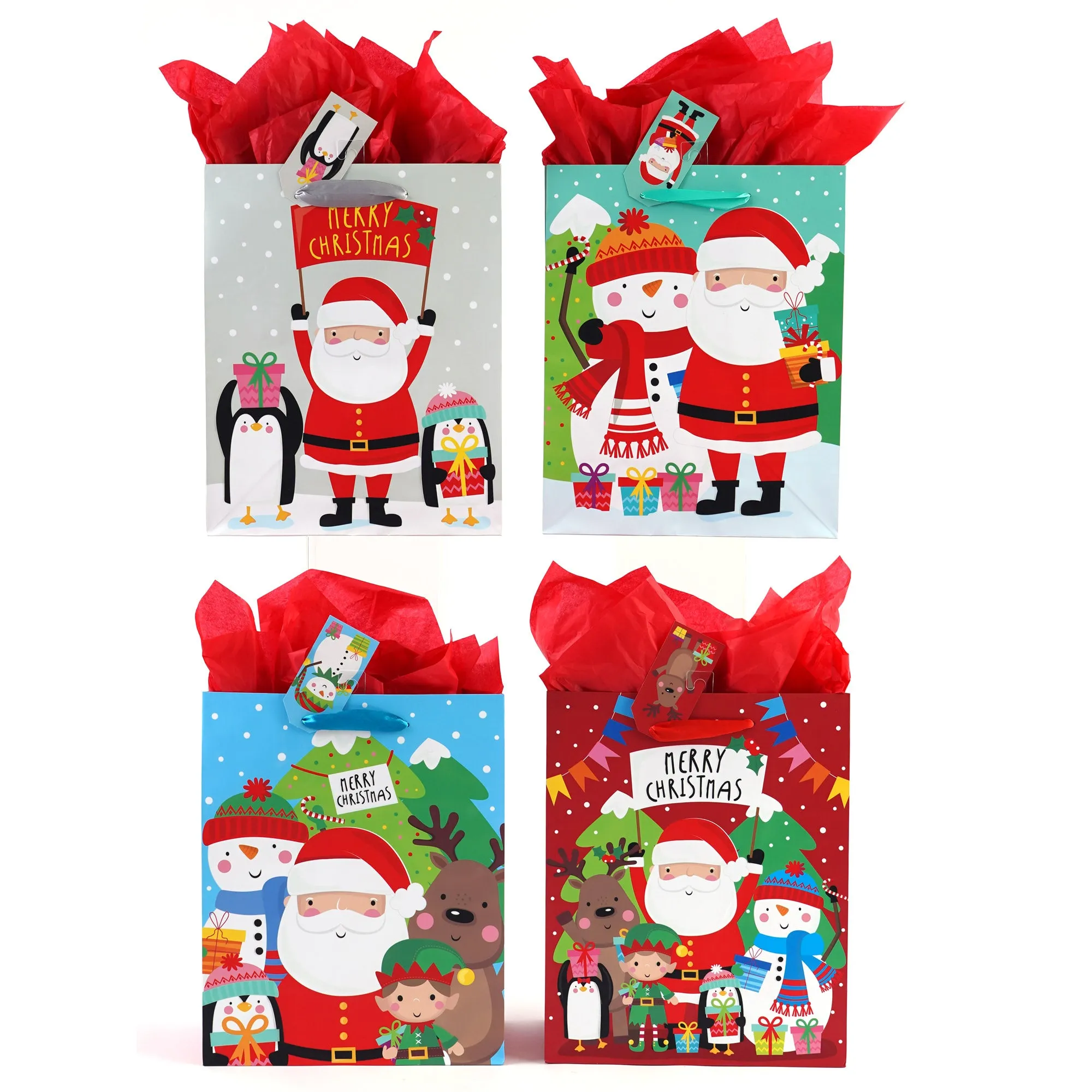 Extra Large Santa'S Party Printed Bag, 4 Designs