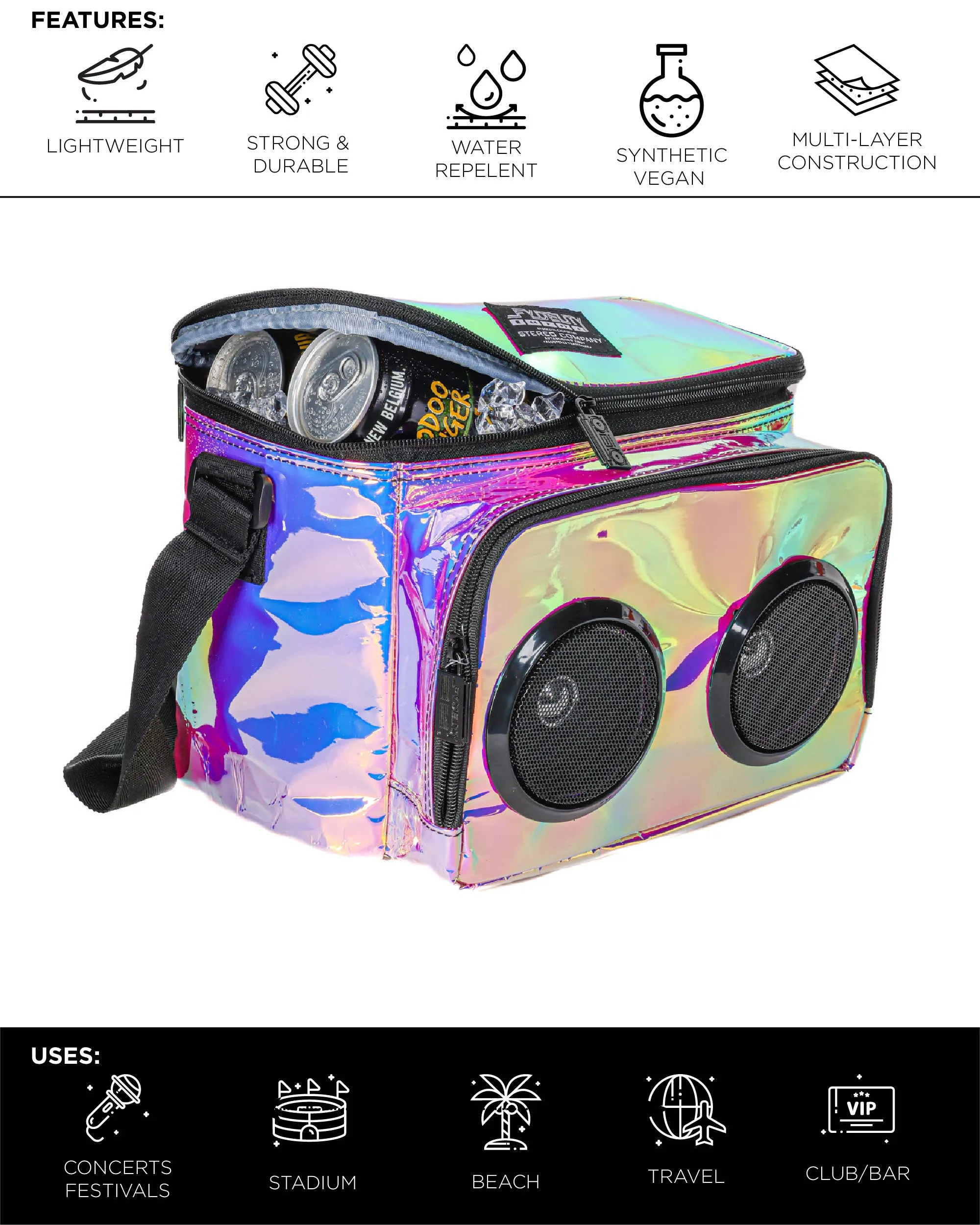 FI-HI Cooler Bag w/ Bluetooth Speakers