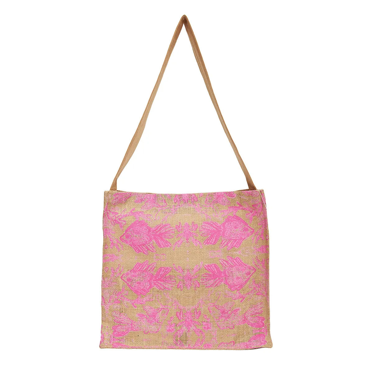 Fish Jute Tote Bag