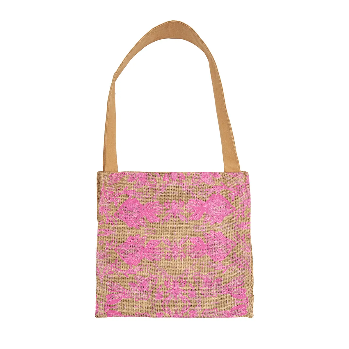 Fish Jute Tote Bag