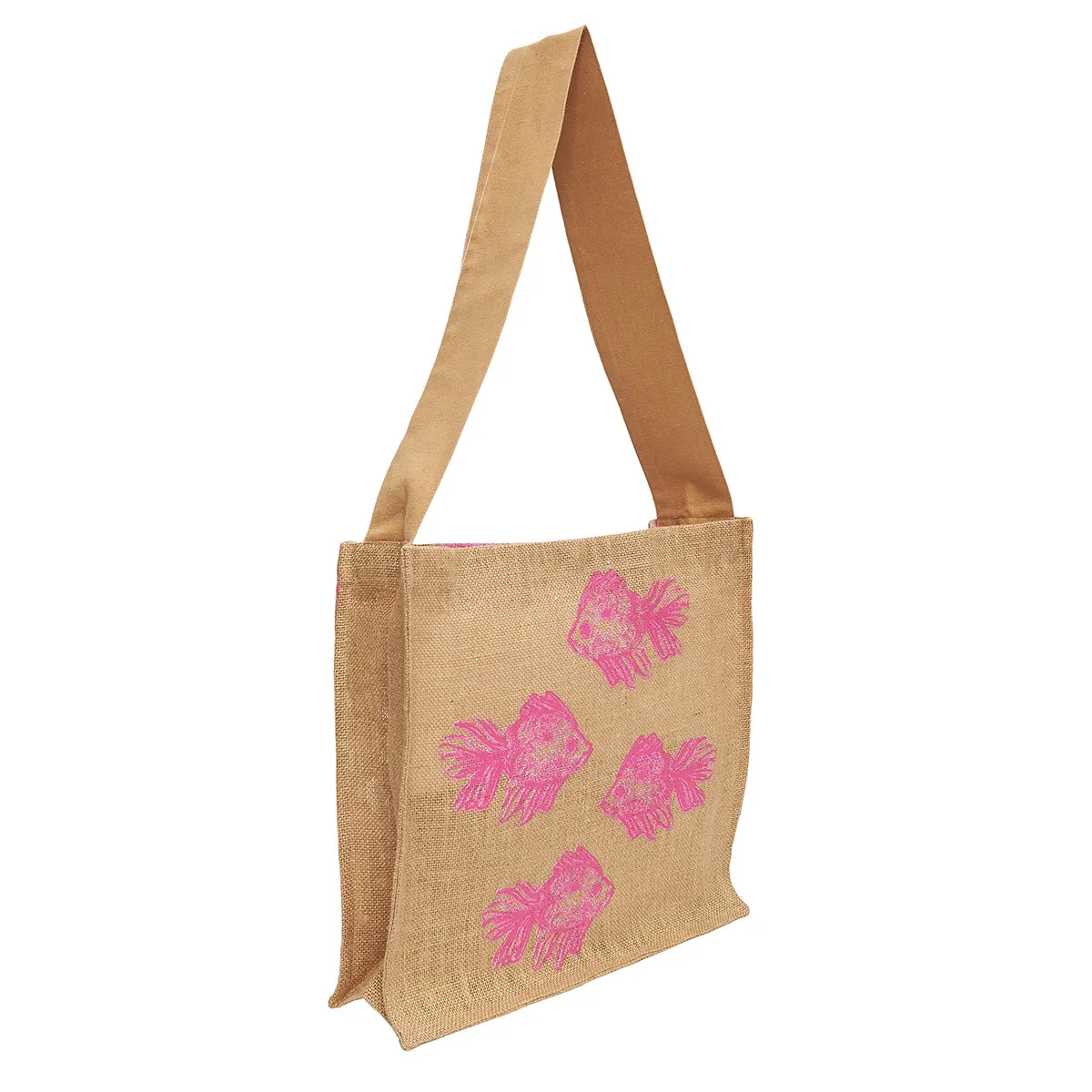 Fish Jute Tote Bag