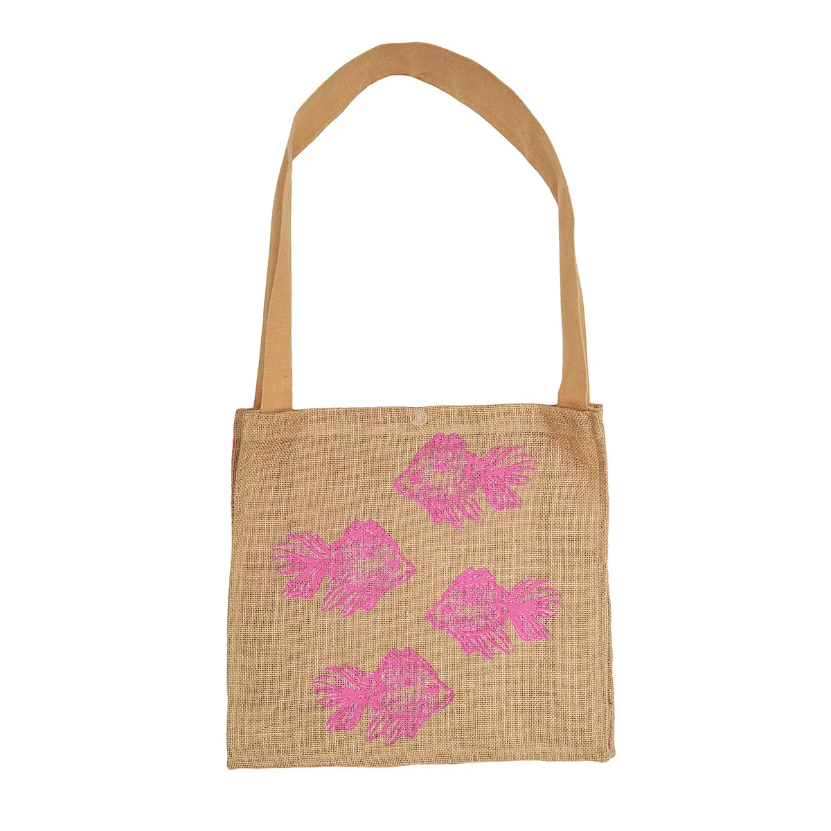 Fish Jute Tote Bag