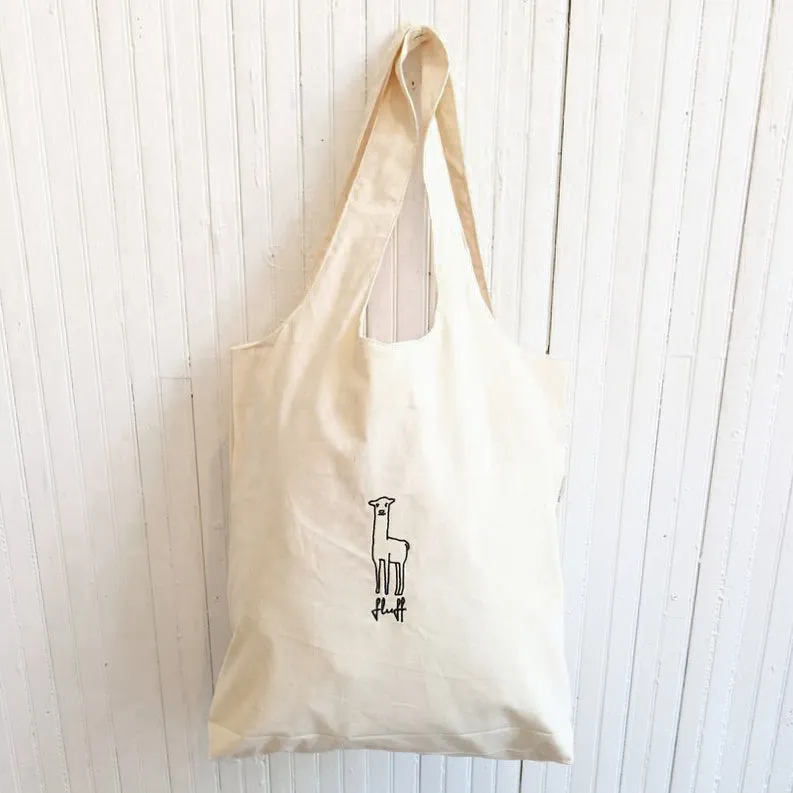 Fluff Alpaca Organic Cotton Tote Bag