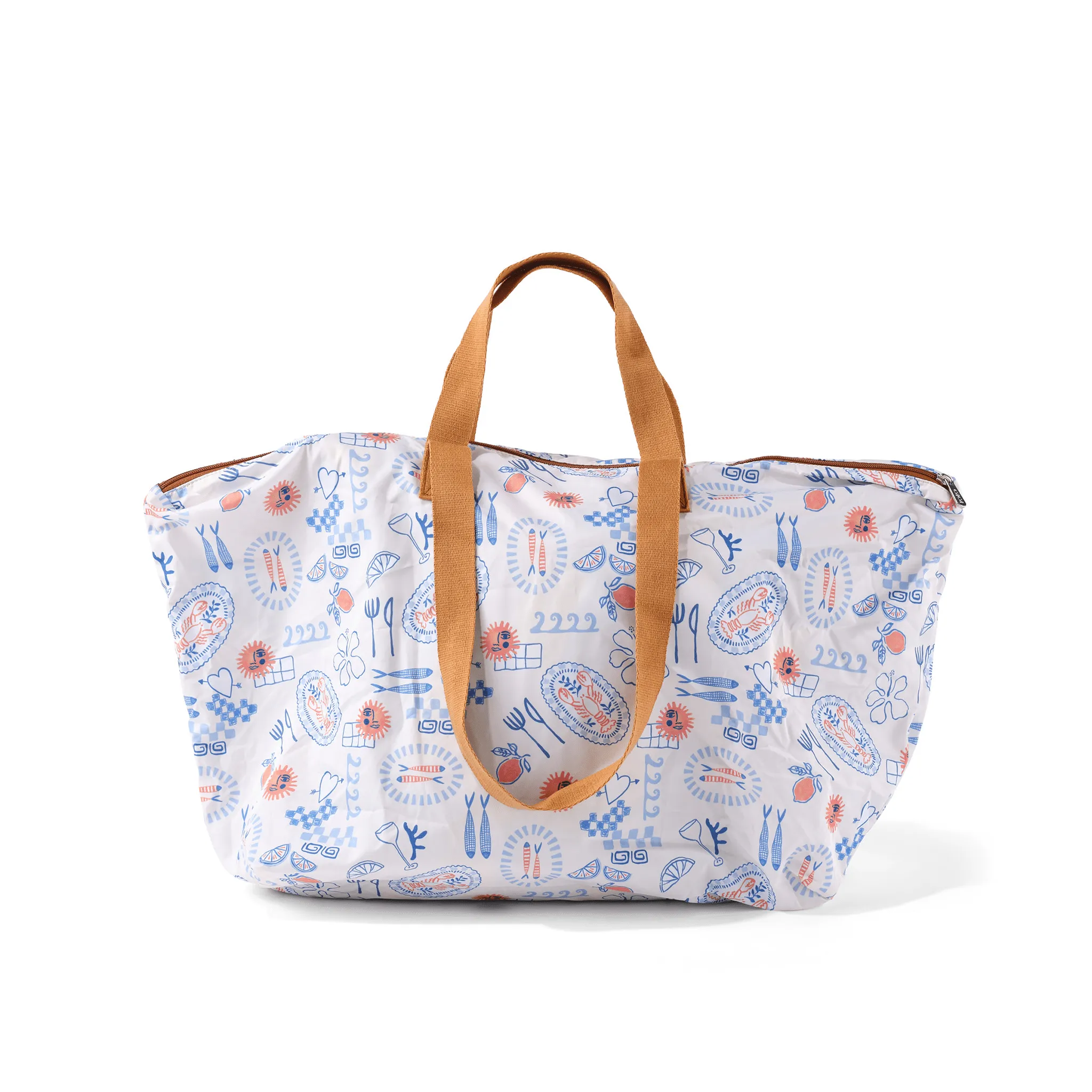 Fold-Up Tote -  Mediterranean