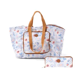 Fold-Up Tote -  Mediterranean