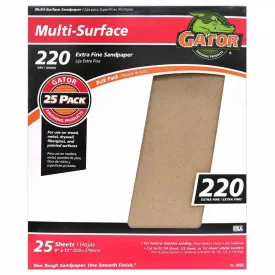 Gator 11 in. L X 9 in. W 220 Grit Aluminum Oxide Sandpaper 25 pk