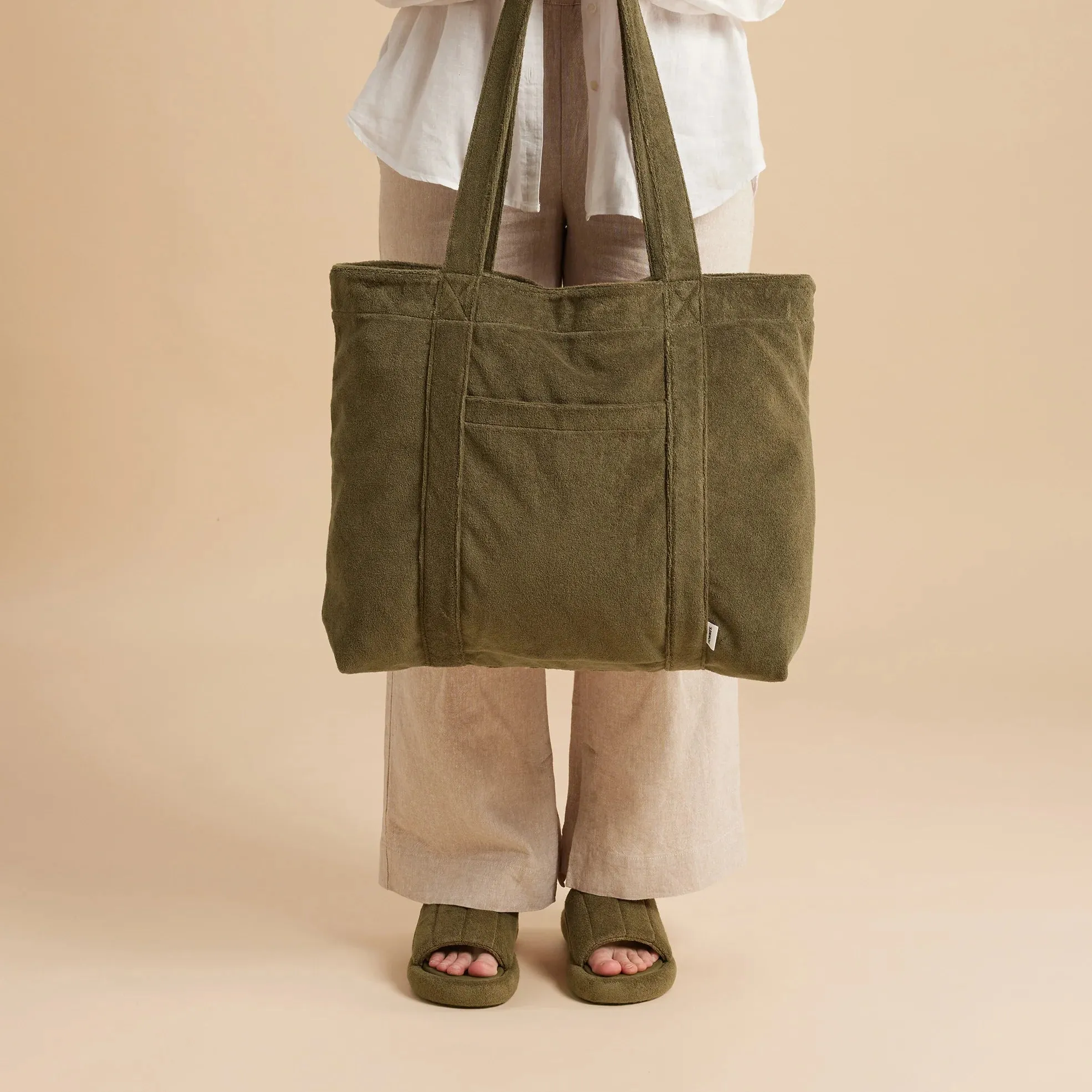 Hommey Terry Beach Bag - Bay Leaf