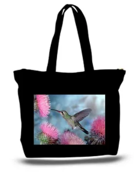 Hummingbird Large Tote New Zipper Bag