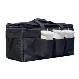 Insulated Food Delivery Bag w/ Cup Holders, Waterproof, 55x35x30cm, GOMINIMO