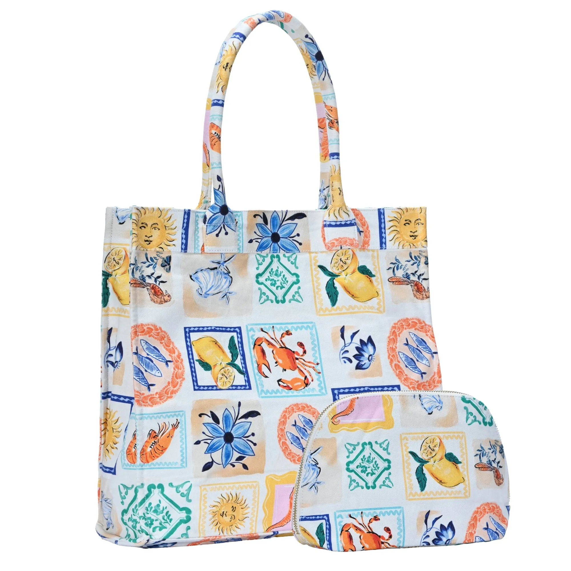 Isla's Mediterranean Mosaic Tote & Pouch Bundle