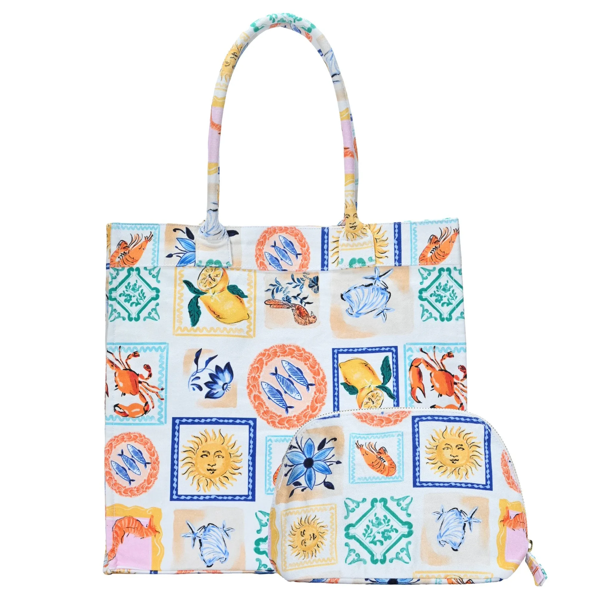 Isla's Mediterranean Mosaic Tote & Pouch Bundle