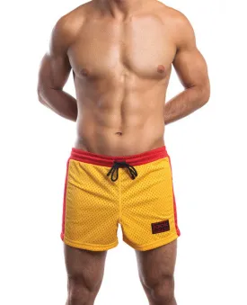 Jack Adams Air Mesh Gym Short Gold-red Lg