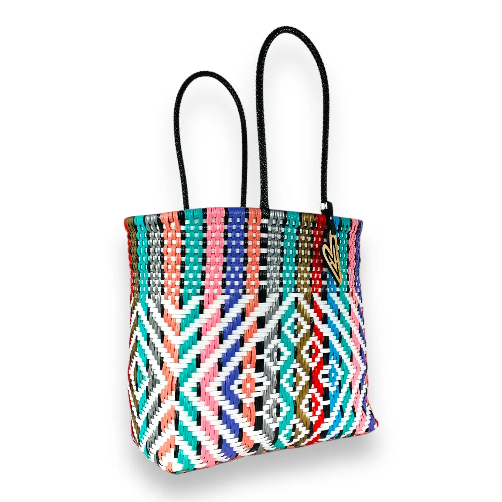 Maria Victoria | Bliss Tote | Upcycled, Handwoven, Multicolor Tote