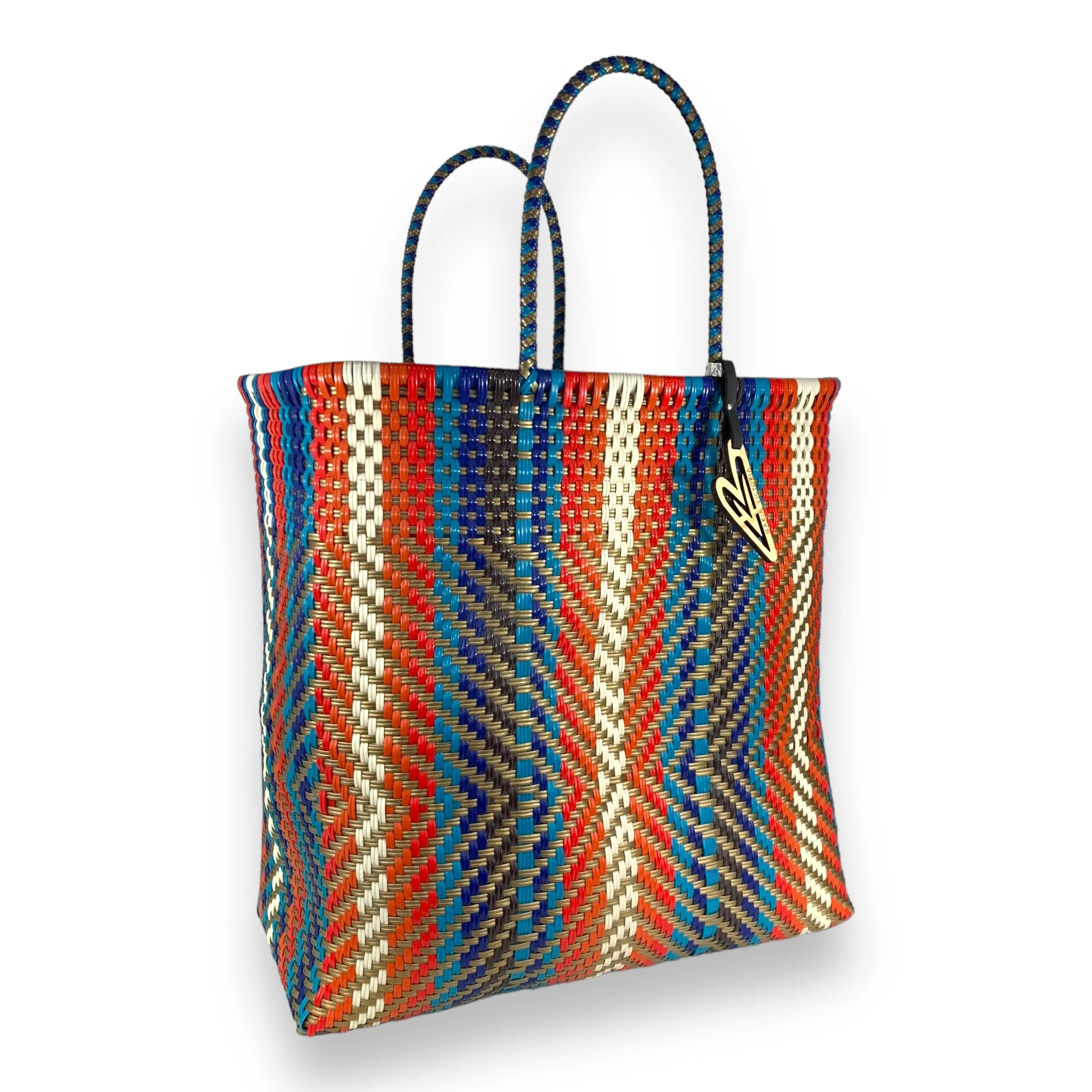 Maria Victoria | Caribbean Tote | Upcycled, Handwoven, Multicolor Tote