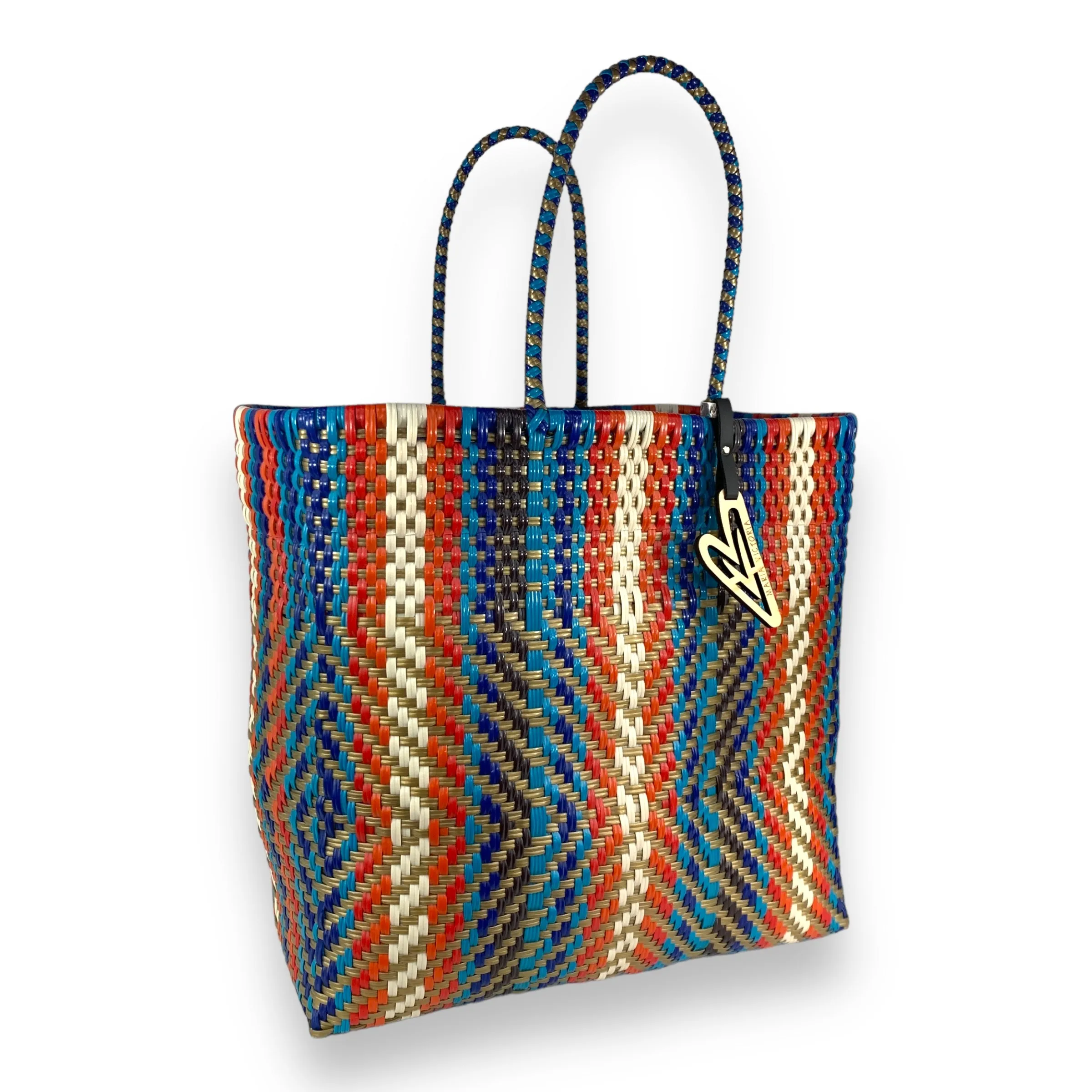 Maria Victoria | Caribbean Tote | Upcycled, Handwoven, Multicolor Tote