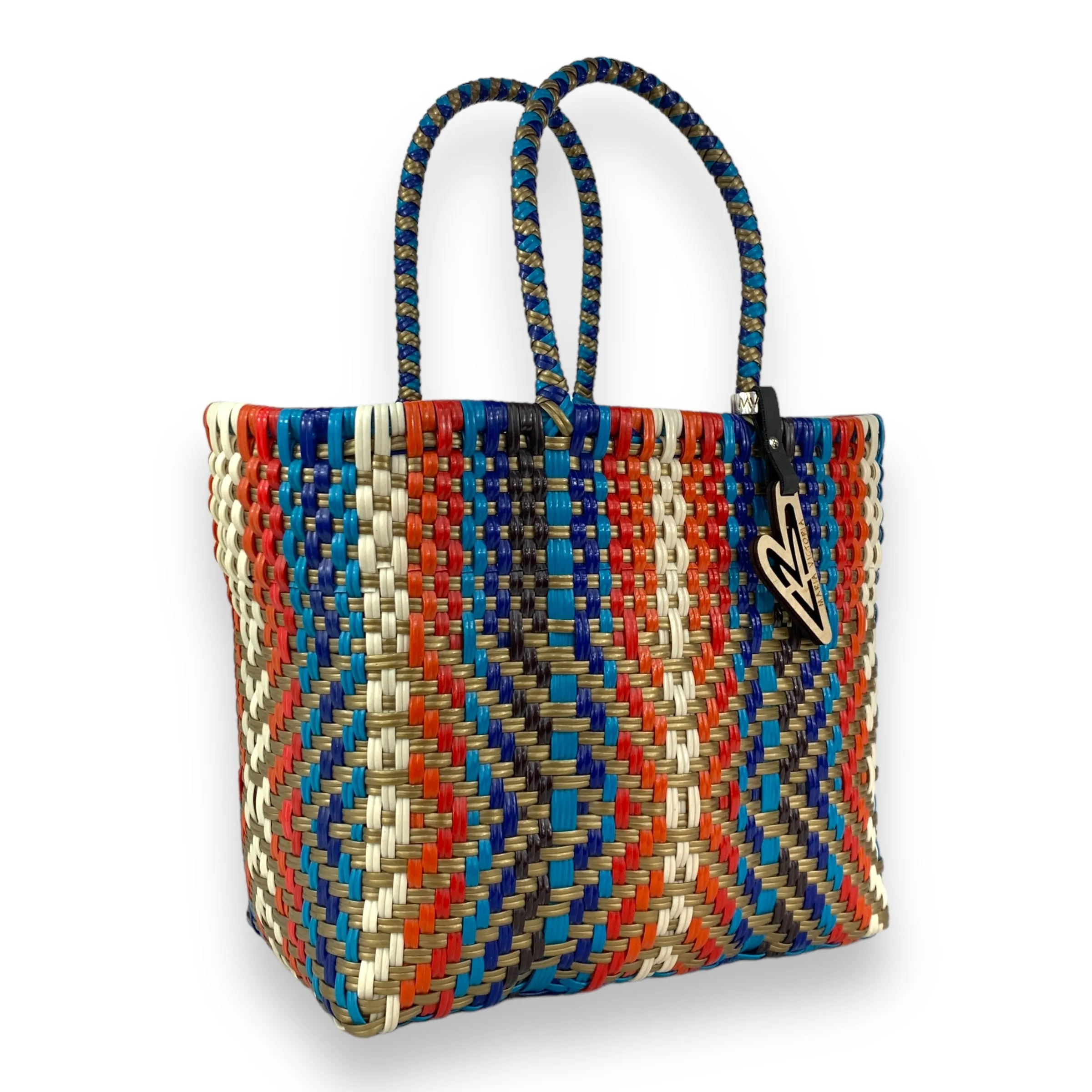 Maria Victoria | Caribbean Tote | Upcycled, Handwoven, Multicolor Tote