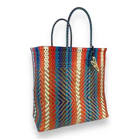 Maria Victoria | Caribbean Tote | Upcycled, Handwoven, Multicolor Tote