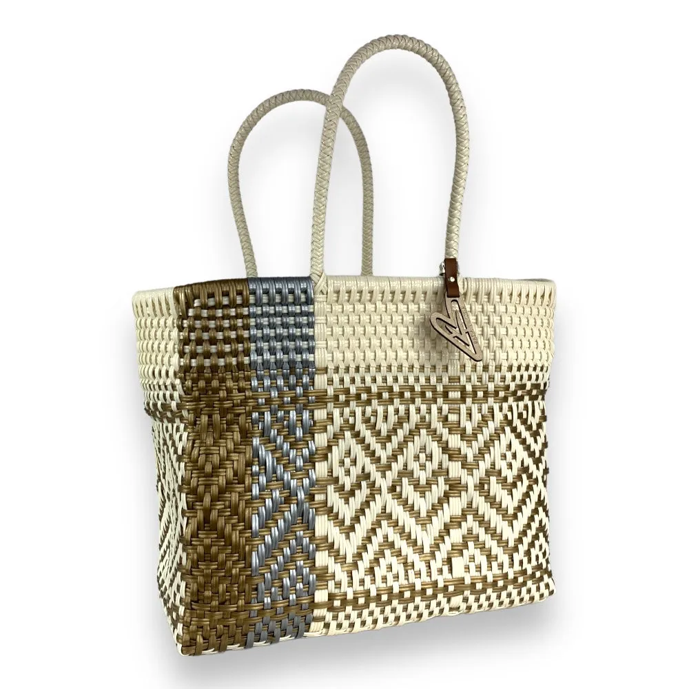 Maria Victoria | Miami Tote | Upcycled, Handwoven, Multicolor Tote