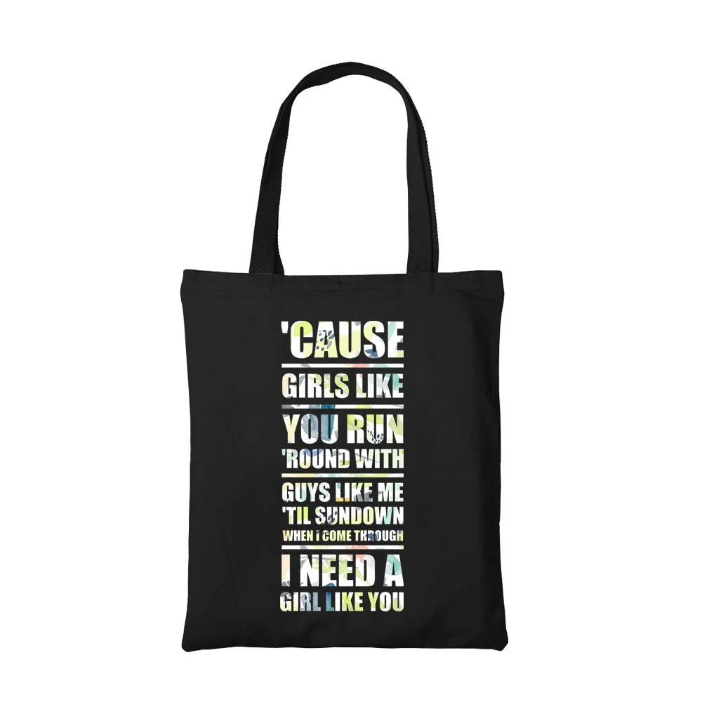 Maroon 5 Tote Bag - I Need A Girl Like You