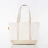 Metallic canvas tote bag