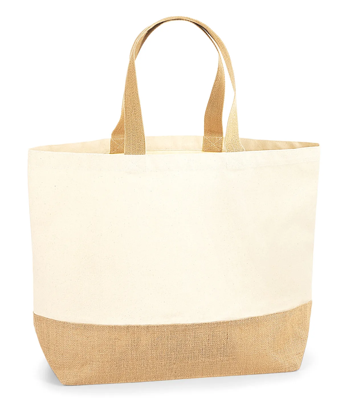 Natural - Jute base canvas tote XL