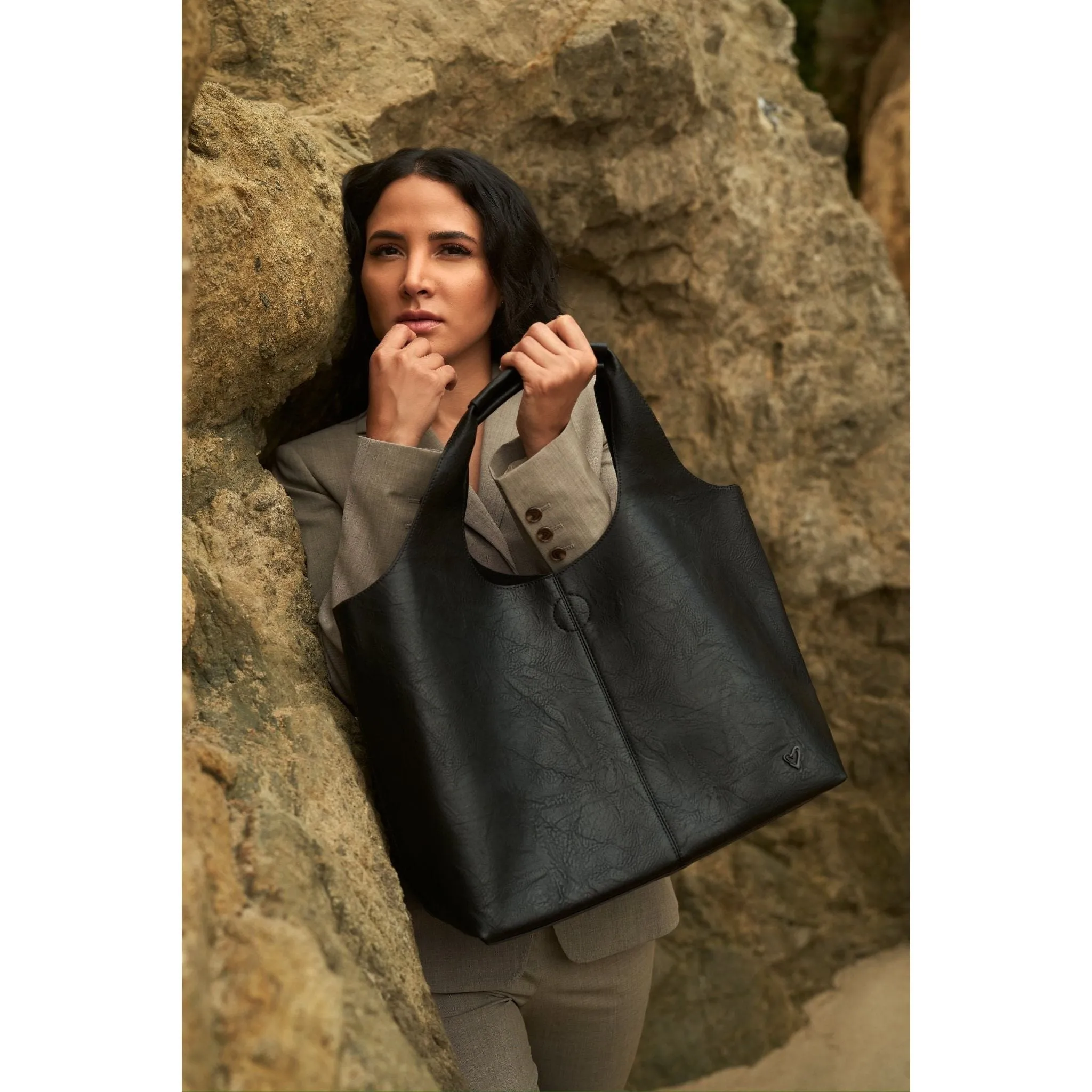 NEW: Kipling Vegan Leather Tote - Black