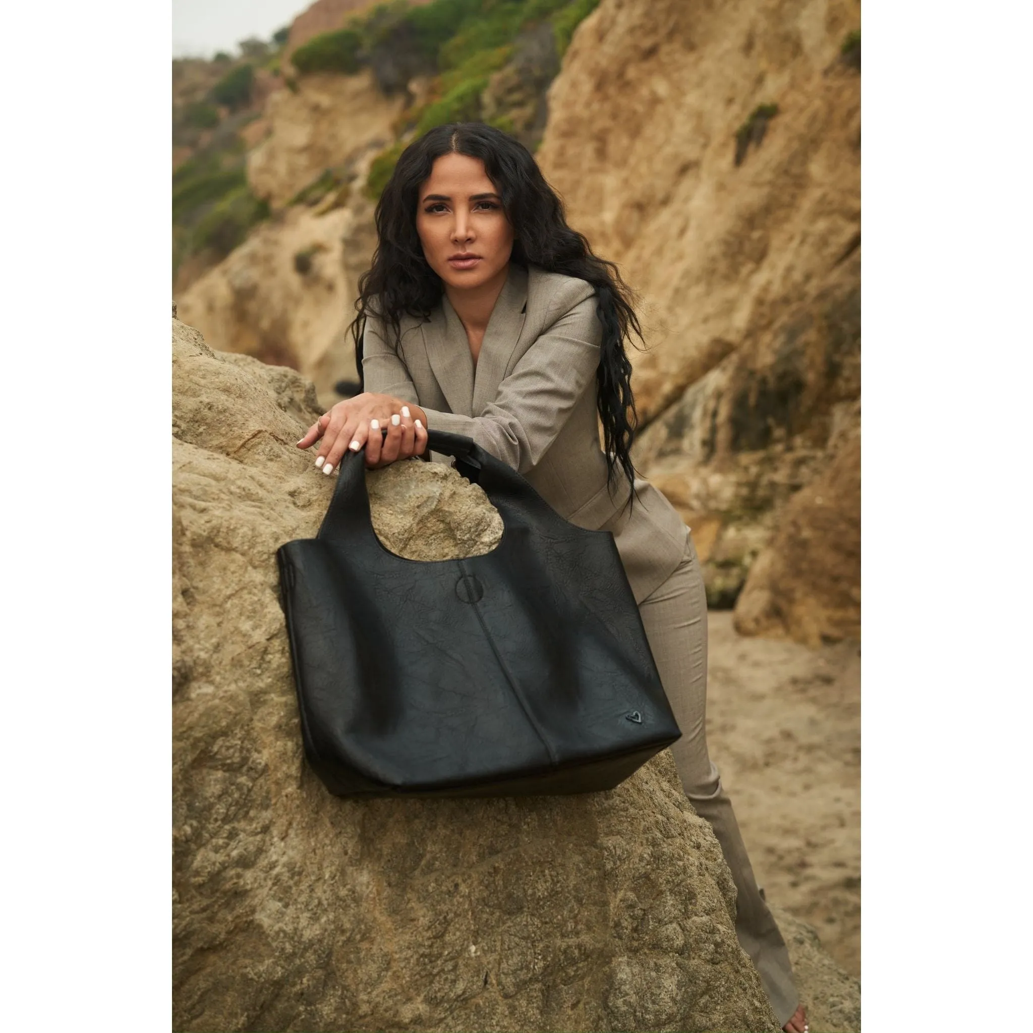 NEW: Kipling Vegan Leather Tote - Black