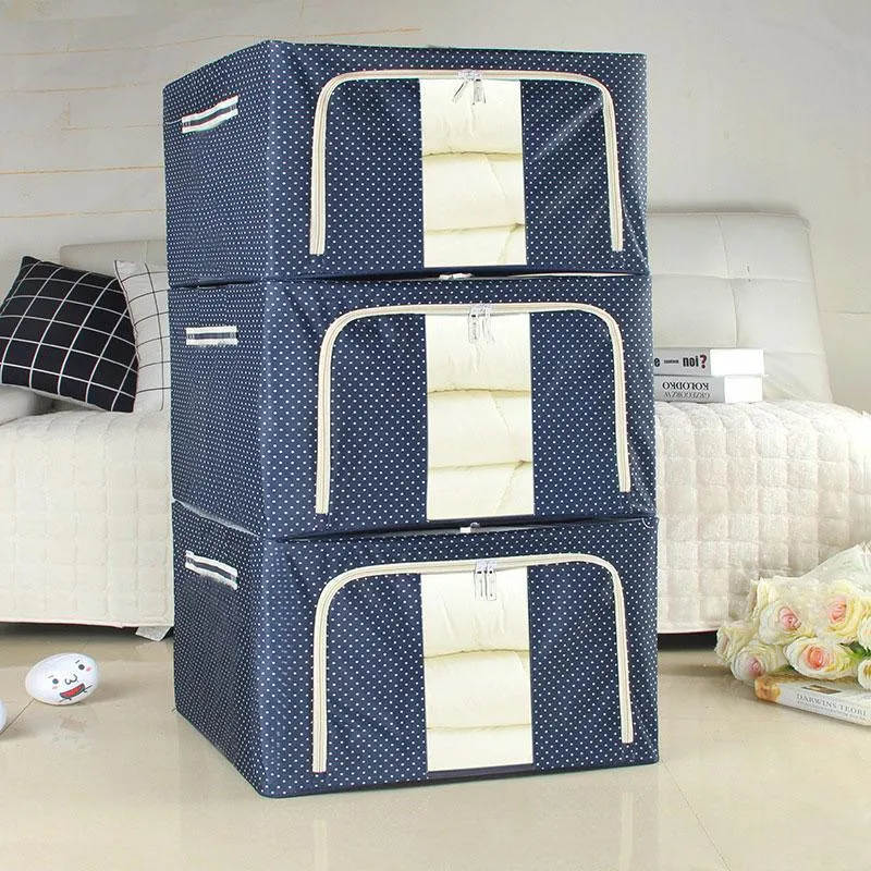 「❉New Year - 40% Off」Spaceplus Cloth Steel Frame Storage Box