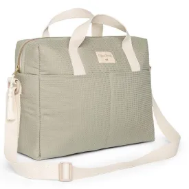 Nobodinoz gala diaper bag waterproof 100% organic cotton - Laurel Green